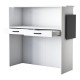 Γραφείο reception Triana pakoworld μελαμίνης λευκό-ανθρακί 110x40x110εκ Γραφείο reception Triana pakoworld μελαμίνης λευκό-ανθρακί 110x40x110εκ