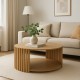 Τραπέζι σαλονιού Heavenly pakoworld MDF φυσικό Φ83x38εκ Τραπέζι σαλονιού Heavenly pakoworld MDF φυσικό Φ83x38εκ