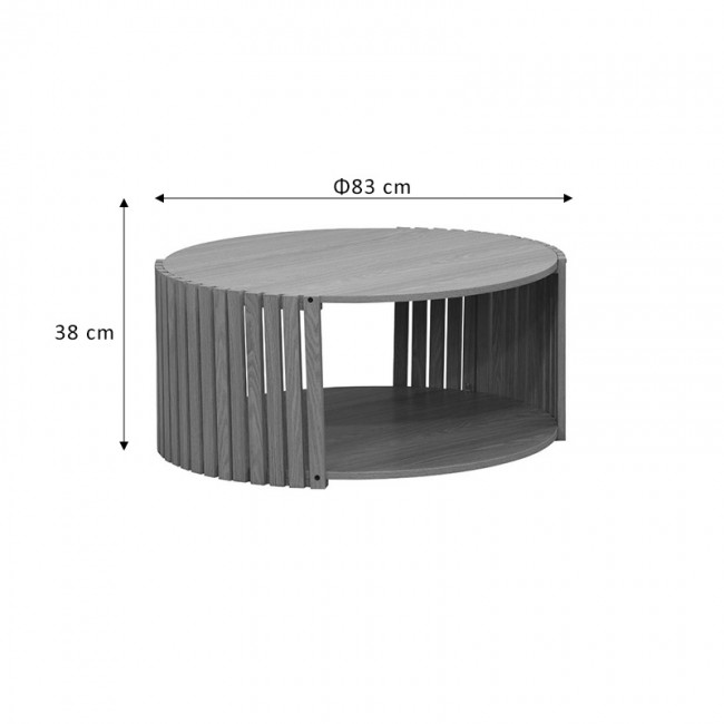 Τραπέζι σαλονιού Heavenly pakoworld MDF φυσικό Φ83x38εκ Τραπέζι σαλονιού Heavenly pakoworld MDF φυσικό Φ83x38εκ