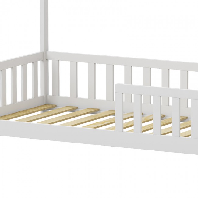 Παιδικό κρεβάτι Callan τ.Montessori με κιγκλίδωμα pakoworld ξύλο πεύκου σε λευκή απόχρωση 90x190εκ Παιδικό κρεβάτι Callan τ.Montessori με κιγκλίδωμα pakoworld ξύλο πεύκου σε λευκή απόχρωση 90x190εκ
