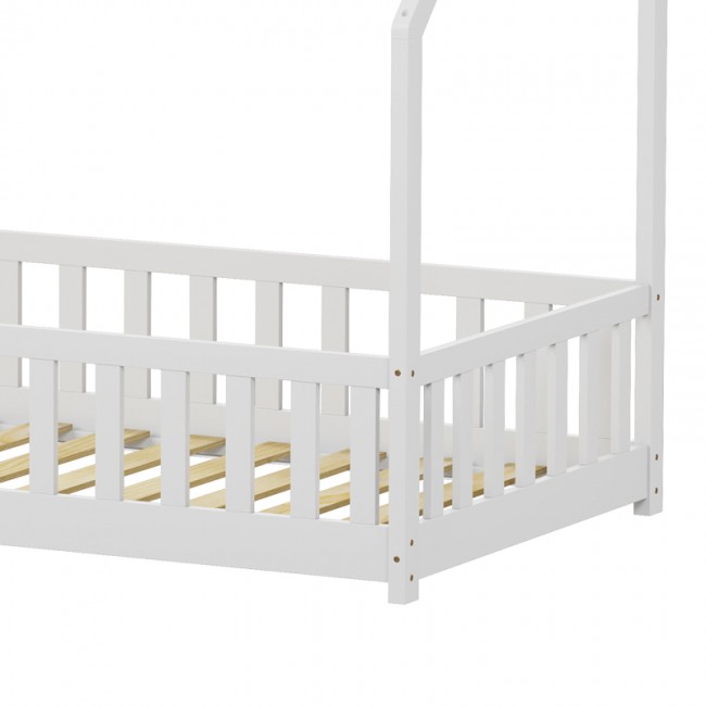 Παιδικό κρεβάτι Callan τ.Montessori με κιγκλίδωμα pakoworld ξύλο πεύκου σε λευκή απόχρωση 90x190εκ Παιδικό κρεβάτι Callan τ.Montessori με κιγκλίδωμα pakoworld ξύλο πεύκου σε λευκή απόχρωση 90x190εκ