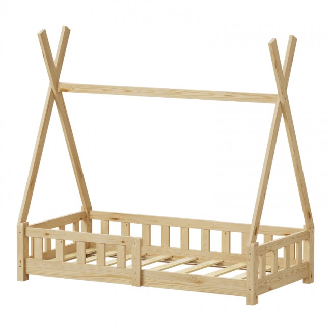 Παιδικό κρεβάτι Noam τ.Montessori με κιγκλίδωμα pakoworld ξύλο πεύκου σε φυσική απόχρωση 70x140εκ Παιδικό κρεβάτι Noam τ.Montessori με κιγκλίδωμα pakoworld ξύλο πεύκου σε φυσική απόχρωση 70x140εκ