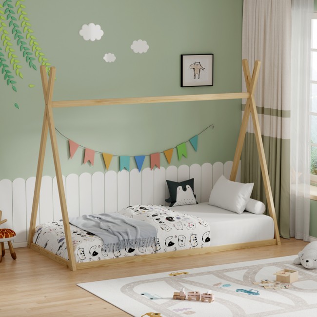 Παιδικό κρεβάτι Lilly τ.Montessori pakoworld ξύλο πεύκου σε φυσική απόχρωση 90x190εκ Παιδικό κρεβάτι Lilly τ.Montessori pakoworld ξύλο πεύκου σε φυσική απόχρωση 90x190εκ