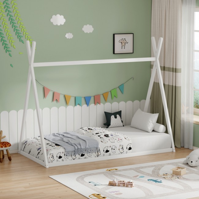 Παιδικό κρεβάτι Lilly τ.Montessori pakoworld ξύλο πεύκου σε λευκή απόχρωση 90x190εκ Παιδικό κρεβάτι Lilly τ.Montessori pakoworld ξύλο πεύκου σε λευκή απόχρωση 90x190εκ