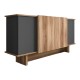 Μπουφές Diona pakoworld σε ανθρακί - oak απόχρωση 180x45x80εκ Μπουφές Diona pakoworld σε ανθρακί - oak απόχρωση 180x45x80εκ