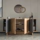 Μπουφές Diona pakoworld σε ανθρακί - oak απόχρωση 180x45x80εκ Μπουφές Diona pakoworld σε ανθρακί - oak απόχρωση 180x45x80εκ