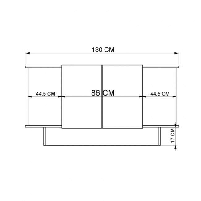 Μπουφές Diona pakoworld σε ανθρακί - oak απόχρωση 180x45x80εκ Μπουφές Diona pakoworld σε ανθρακί - oak απόχρωση 180x45x80εκ