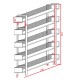 Βιβλιοθήκη Musha pakoworld μέταλλο μαύρο με oak απόχρωση 120x22x185εκ Βιβλιοθήκη Musha pakoworld μέταλλο μαύρο με oak απόχρωση 120x22x185εκ