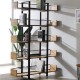 Βιβλιοθήκη Musha pakoworld μέταλλο μαύρο με oak απόχρωση 120x22x185εκ Βιβλιοθήκη Musha pakoworld μέταλλο μαύρο με oak απόχρωση 120x22x185εκ