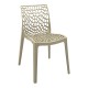 Καρέκλα Hush pakoworld pp σε cappuccino απόχρωση 50x57x81εκ