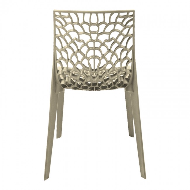 Καρέκλα Hush pakoworld pp σε cappuccino απόχρωση 50x57x81εκ