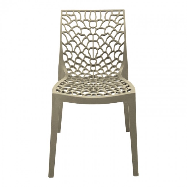 Καρέκλα Hush pakoworld pp σε cappuccino απόχρωση 50x57x81εκ