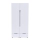 Ντουλάπα δίφυλλη Afina pakoworld mdf σε λευκή glossy απόχρωση 100x57x213εκ Ντουλάπα δίφυλλη Afina pakoworld mdf σε λευκή glossy απόχρωση 100x57x213εκ