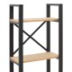 Βιβλιοθήκη Crimson pakoworld σε oak-μαύρη απόχρωση 50x22x150εκ Βιβλιοθήκη Crimson pakoworld σε oak-μαύρη απόχρωση 50x22x150εκ