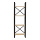 Βιβλιοθήκη Crimson pakoworld σε oak-μαύρη απόχρωση 50x22x150εκ Βιβλιοθήκη Crimson pakoworld σε oak-μαύρη απόχρωση 50x22x150εκ