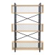 Βιβλιοθήκη Fifer pakoworld σε oak-μαύρη απόχρωση 120x28x185εκ Βιβλιοθήκη Fifer pakoworld σε oak-μαύρη απόχρωση 120x28x185εκ