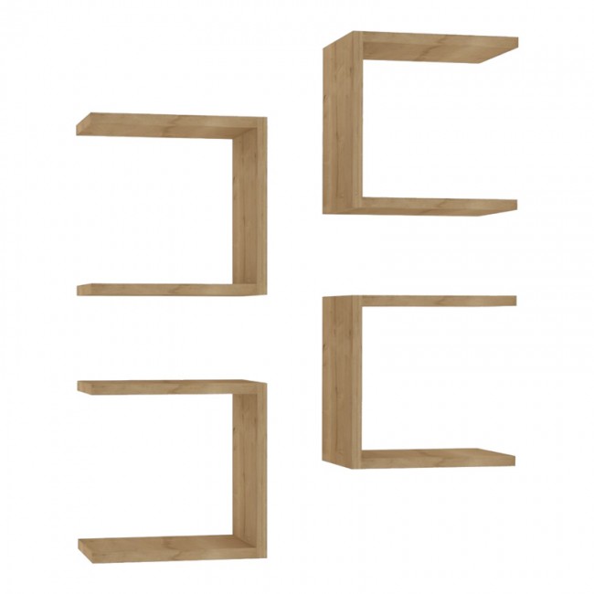 Ραφιέρα τοίχου Perari pakoworld 4τεμ.σε oak απόχρωση 30x19.6x30εκ Ραφιέρα τοίχου Perari pakoworld 4τεμ.σε oak απόχρωση 30x19.6x30εκ