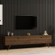 Έπιπλο τηλεόρασης Jate pakoworld σε καρυδί απόχρωση 160x25x40εκ