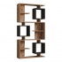 Βιβλιοθήκη Cubix pakoworld σε sonoma-ανθρακί απόχρωση 90x24,6x171,90εκ