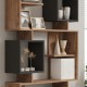 Βιβλιοθήκη Cubix pakoworld σε sonoma-ανθρακί απόχρωση 90x24,6x171,90εκ Βιβλιοθήκη Cubix pakoworld σε sonoma-ανθρακί απόχρωση 90x24,6x171,90εκ