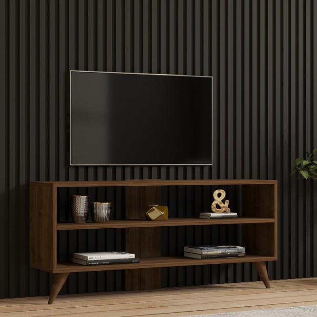 Έπιπλο τηλεόρασης Prestige pakoworld σε καρυδί απόχρωση 120x29,6x50εκ Έπιπλο τηλεόρασης Prestige pakoworld σε καρυδί απόχρωση 120x29,6x50εκ