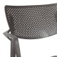Τραπεζαρία κήπου Groovy-Frontline pakoworld σετ 5τεμ PP ανθρακί 80x80x74,5εκ.