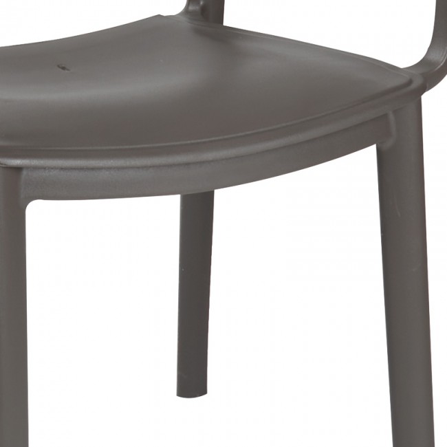 Τραπεζαρία κήπου Groovy-Frontline pakoworld σετ 5τεμ PP ανθρακί 80x80x74,5εκ.