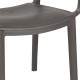 Τραπεζαρία κήπου Groovy-Frontline pakoworld σετ 5τεμ PP ανθρακί 80x80x74,5εκ.