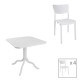 Τραπεζαρία Groovy-Ignite pakoworld σετ 5τεμ PP λευκό 80x80x74,5εκ. Τραπεζαρία Groovy-Ignite pakoworld σετ 5τεμ PP λευκό 80x80x74,5εκ.