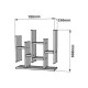 Ραφιέρα τοίχου Bemba pakoworld σε καρυδί απόχρωση 70x19,6x68,8εκ Ραφιέρα τοίχου Bemba pakoworld σε καρυδί απόχρωση 70x19,6x68,8εκ
