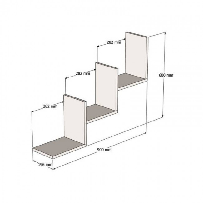 Ραφιέρα τοίχου Mauer pakoworld σε ανθρακί απόχρωση 90x19,6x60εκ Ραφιέρα τοίχου Mauer pakoworld σε ανθρακί απόχρωση 90x19,6x60εκ