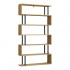 Βιβλιοθήκη Ziza pakoworld σε oak απόχρωση 90x22x162.6εκ