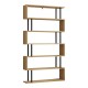 Βιβλιοθήκη Ziza pakoworld σε oak απόχρωση 90x22x162.6εκ Βιβλιοθήκη Ziza pakoworld σε oak απόχρωση 90x22x162.6εκ