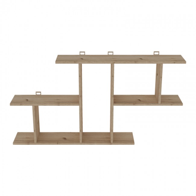 Ραφιέρα τοίχου Vertoura pakoworld σε oak απόχρωση 116x18.5x60cm Ραφιέρα τοίχου Vertoura pakoworld σε oak απόχρωση 116x18.5x60cm