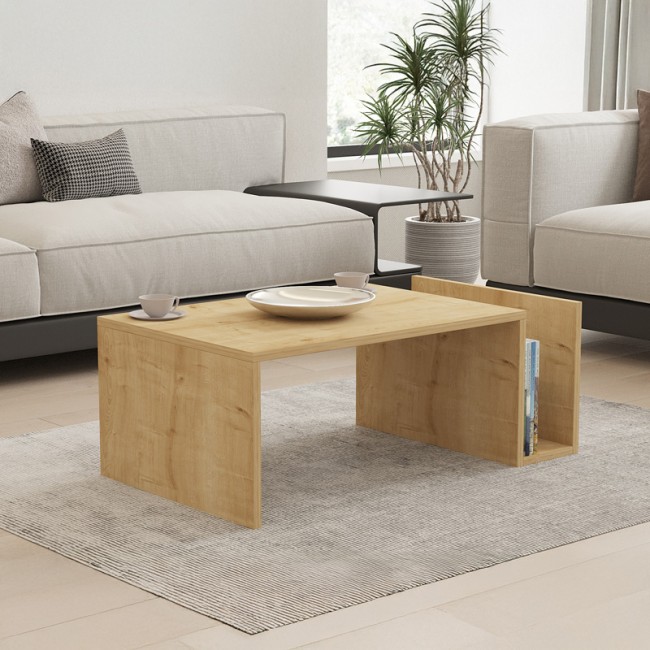 Τραπέζι σαλονιού Poko pakoworld σε oak απόχρωση 86.8x50x32,4εκ Τραπέζι σαλονιού Poko pakoworld σε oak απόχρωση 86.8x50x32,4εκ