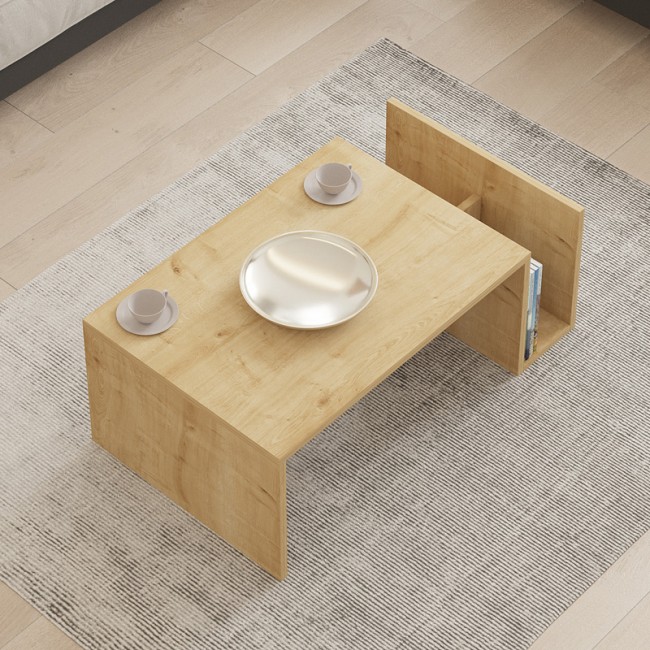 Τραπέζι σαλονιού Poko pakoworld σε oak απόχρωση 86.8x50x32,4εκ Τραπέζι σαλονιού Poko pakoworld σε oak απόχρωση 86.8x50x32,4εκ