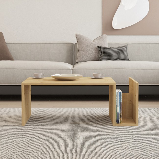 Τραπέζι σαλονιού Poko pakoworld σε oak απόχρωση 86.8x50x32,4εκ Τραπέζι σαλονιού Poko pakoworld σε oak απόχρωση 86.8x50x32,4εκ