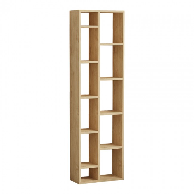 Βιβλιοθήκη Minicu pakoworld σε oak απόχρωση 44,4x19,6x150εκ Βιβλιοθήκη Minicu pakoworld σε oak απόχρωση 44,4x19,6x150εκ