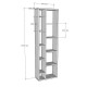 Βιβλιοθήκη Minicu pakoworld σε oak απόχρωση 44,4x19,6x150εκ Βιβλιοθήκη Minicu pakoworld σε oak απόχρωση 44,4x19,6x150εκ