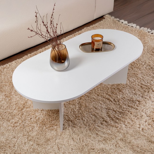 Τραπέζι σαλονιού Tabletod pakoworld σε λευκή απόχρωση 119x60x40εκ Τραπέζι σαλονιού Tabletod pakoworld σε λευκή απόχρωση 119x60x40εκ