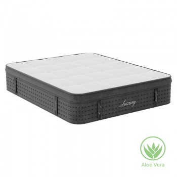 Στρώμα Luxury pakoworld pocket spring+gel memory foam+latex διπλής όψης aloe vera 34-36cm 160x200εκ