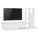 Σύνθετο σαλονιού Damon pakoworld σε λευκή απόχρωση 140x29.5x39.5εκ Σύνθετο σαλονιού Damon pakoworld σε λευκή απόχρωση 140x29.5x39.5εκ