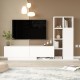 Σύνθετο σαλονιού Damon pakoworld σε λευκή απόχρωση 140x29.5x39.5εκ Σύνθετο σαλονιού Damon pakoworld σε λευκή απόχρωση 140x29.5x39.5εκ