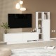 Σύνθετο σαλονιού Damon pakoworld σε λευκή απόχρωση 140x29.5x39.5εκ Σύνθετο σαλονιού Damon pakoworld σε λευκή απόχρωση 140x29.5x39.5εκ