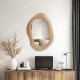 Καθρέπτης οβάλ Enola pakoworld mdf σε φυσική απόχρωση 54x2.5x80εκ Καθρέπτης οβάλ Enola pakoworld mdf σε φυσική απόχρωση 54x2.5x80εκ