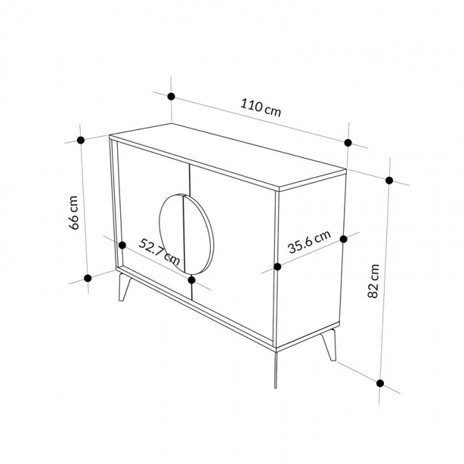 Μπουφές Gora pakoworld σε μόκα - λευκή απόχρωση 110x35.6x82εκ Μπουφές Gora pakoworld σε μόκα - λευκή απόχρωση 110x35.6x82εκ