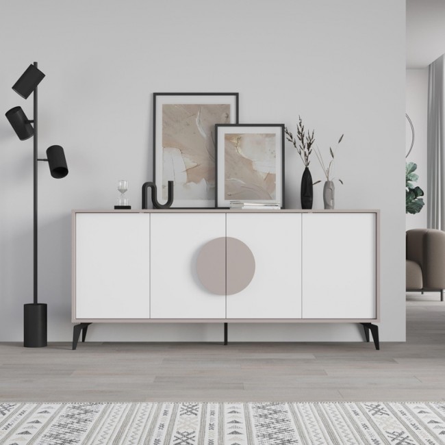 Μπουφές Gora pakoworld σε λευκή με μόκα απόχρωση 180x35.6x82εκ Μπουφές Gora pakoworld σε λευκή με μόκα απόχρωση 180x35.6x82εκ