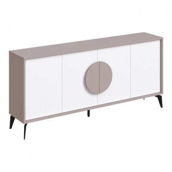 Μπουφές Gora pakoworld σε λευκή με μόκα απόχρωση 180x35.6x82εκ
