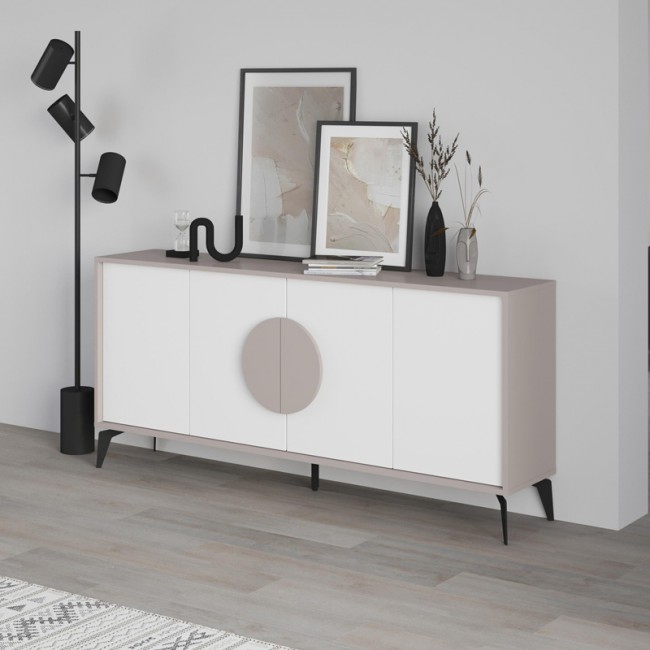 Μπουφές Gora pakoworld σε λευκή με μόκα απόχρωση 180x35.6x82εκ Μπουφές Gora pakoworld σε λευκή με μόκα απόχρωση 180x35.6x82εκ