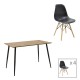 Τραπεζαρία Cuba-Julita pakoworld σετ 5τεμ MDF sonoma-μαύρο-φυσικό 120x70x76εκ Τραπεζαρία Cuba-Julita pakoworld σετ 5τεμ MDF sonoma-μαύρο-φυσικό 120x70x76εκ